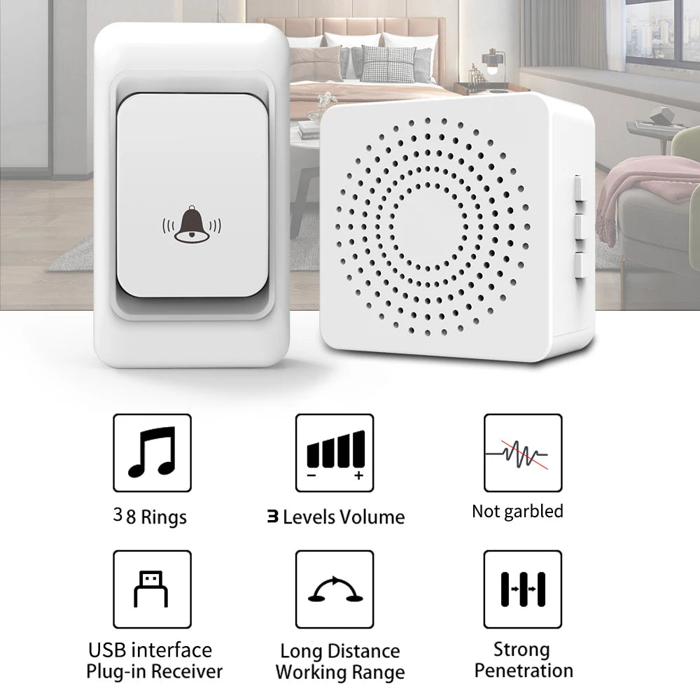 Wireless Doorbell - USB Powered