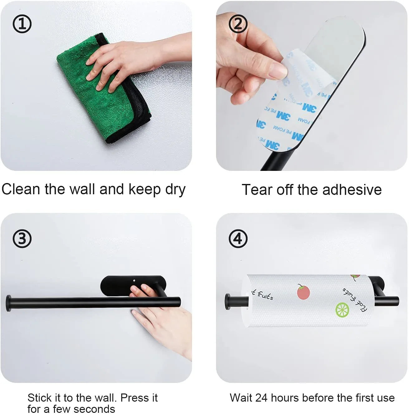 Self-Adhesive Paper Towel Holder